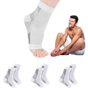 Neuropathie Sokken - 3 paar - compressiesokken - Soothe Sokken voor Neuropathische Pijn - Steunsokken voor Hielspoor - Steunsokken - Massagesokken - voor verlichting van plantaire fasciitis bij voetboogpijn - L/XL - wit