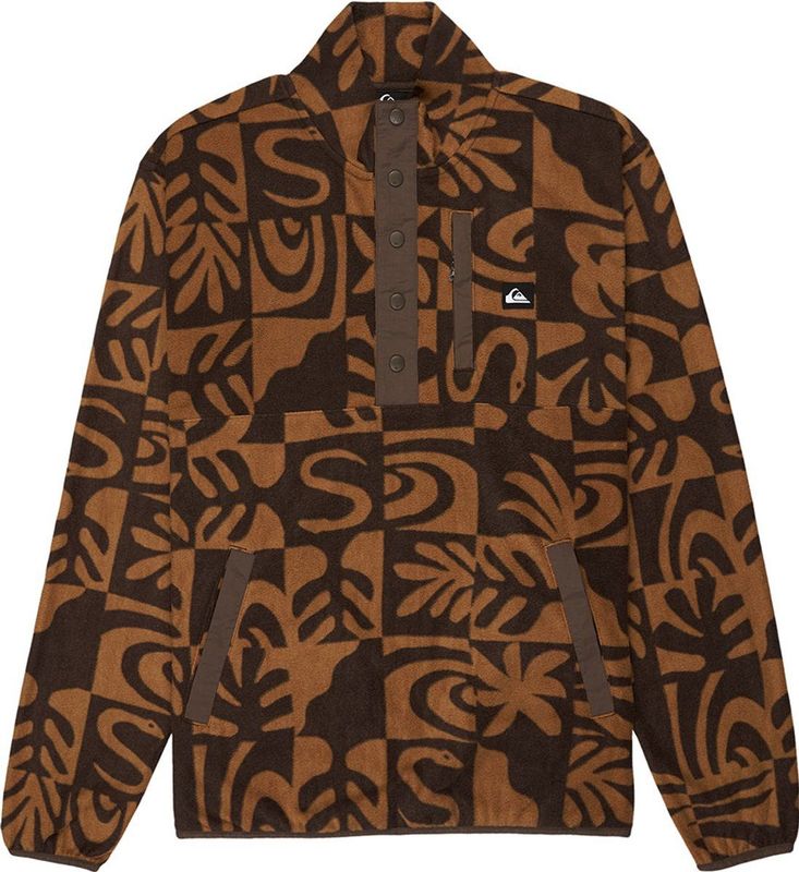 Quiksilver No Destination Half Snap Fleecetrui (Heren |bruin)