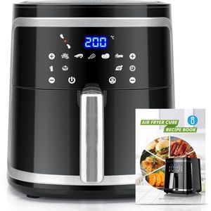 Aigostar Cube 30IBT - XXL Digitaal 7L Hetelucht Friteuse - Kookboek - 1600g friet - 7 programma's - 1900W