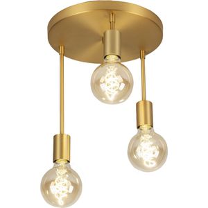 Lumidora Plafondlamp 74928 - 3 Lichts - E27 - Goud - Messing - Metaal - ⌀ 28 cm