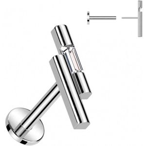 Piercing - Double Bar - 316L Chirurgisch Staal - PVD Coating - Verkocht per Stuk