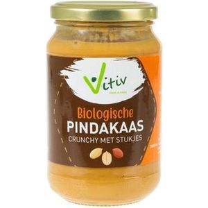 Vitiv Pindakaas crunchy met stukjes 350 gram