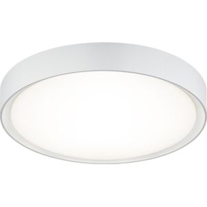 LED Plafondlamp - Torna Clirno - 18W - Warm Wit 3000K - Dimbaar - Opbouw Rond - Mat Wit - Kunststof