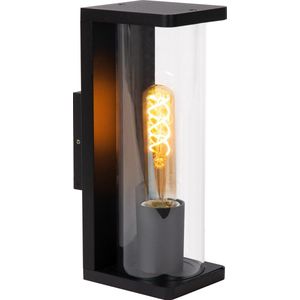 Lucide SLIGO Wandlamp Binnen/Buiten - 1xE27 - IP54 - Zwart