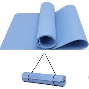 Gymnastiekmat Good Nite fitnessmat antislip trainingsmat sport pilates mat draagriem 183 x 61 x 06 cm blauw .