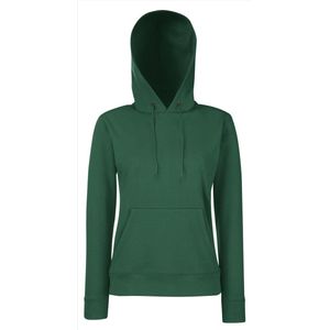 Fruit of the Loom - Lady-Fit Classic Hoodie - Donkergroen - XL
