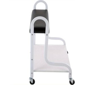 Pedicurekar – Pedicurekoffer – Pedicure Trolley – Voetbad Trolley – Voetverzorging Kar – Met Zwenkwielen – Comfortabele Voetsteun – Robuust Metaal en Hout