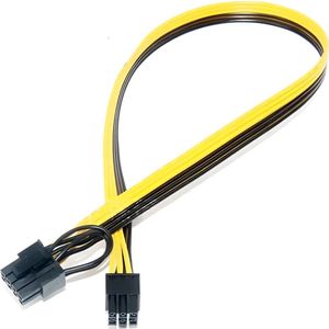 6-Pin Male To 8-Pin (6+2) Male PCI Express Wire 80CM - 16AWG - PCV - Brandveilig