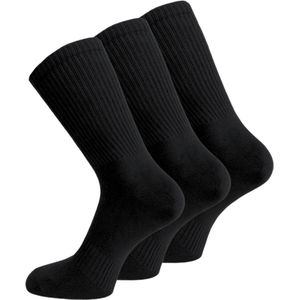 3 paar Naadloze herensokken met strepen - Zwart/Wit - Maat 40-44 (Onesize)