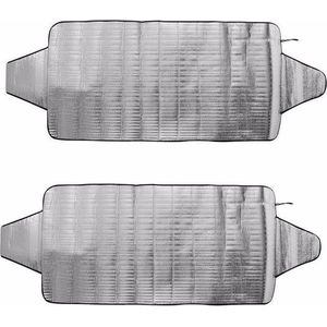2x Antivries autoruit dekens L 85 x 180 cm - Autoruiten sneeuw en ijsvrij afdekhoezen