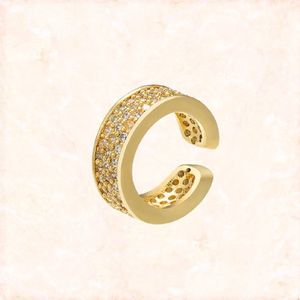 Jobo by Jet - Earcuff - Goud diamanten earcuff - Buigzaam - Witte diamanten