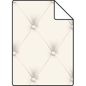 Proefstaal Origin Wallcoverings behang gecapitonneerd wit en lichtgrijs - 26,5 x 21 cm - 346832-S