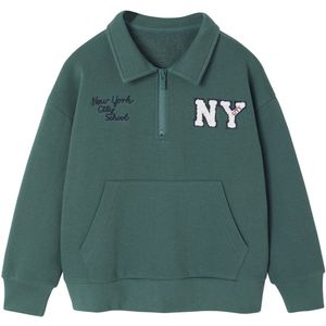 Vertbaudet - Geborduurde Sweater - Jongens - Opstaande Kraag