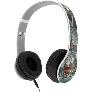 Akashi, Headset Londen model - Audio + Microfoon, Zwart