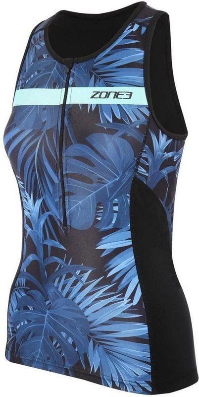 Zone3 Activate+ Tropical Palm Neopreen Shirt Zonder Mouwen Blauw XS