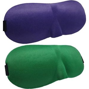 3D Slaapmaskers Groen & Paars - Thuis - Slaapmasker - Verduisterend - Onderweg - Vliegtuig - Festival - Slaapcomfort - oDaani