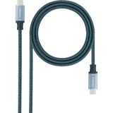 Cable USB C NANOCABLE 10.01.4100-COMB 50 cm Green