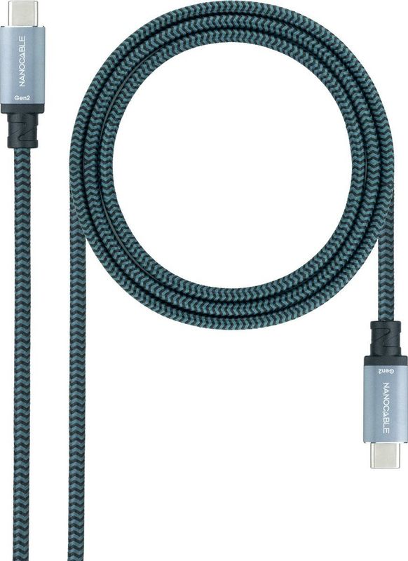 Cable USB C NANOCABLE 10.01.4100-COMB 50 cm Green