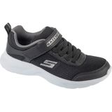 Skechers Jongens Trainers, zwart textiel/synthetisch/houtskool trim, 10.5 UK, Zwarte textiel synthetische houtskool Trim, 28 EU