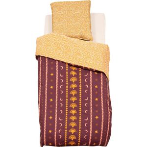Atmosphera Kids Nomaden Dekbedovertrek set met 1 kussensloop 140x200cm/65x65cm Rood/Geel