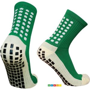 *** Gripsokken Wandelen/Voetbal/Tennis/Hardlopen/Handbal/Sporten/Fitness - Groen - Anti Blaren - Compressie - Prestatieverhogend - van Heble® ***