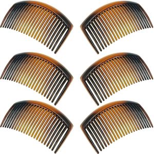 VD WEIDE ENTERPRISE - Haarkam Kunststof Zijkam French Twist Comb 6 Stuks - Dames Haarspelden Mini-Insteekkam met Tanden .