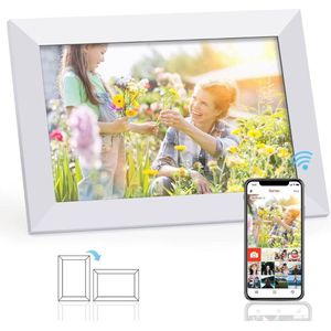 Dailysuppliess Digitale Fotolijst met Wifi - Fotolijsten - Frameo App - HD Kwaliteit - 26x18cm - Wit