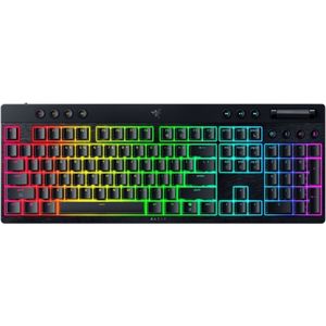 Razer BlackWidow V4 Low-profile - Draadloos Laag Mechanisch Gamingtoetsenbord - Geel Switch - US Toetsenbordindeling