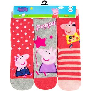 PEPPA PIG SOKKEN - 3 PAAR SOKKEN - MAAT 31-34 - ROZE