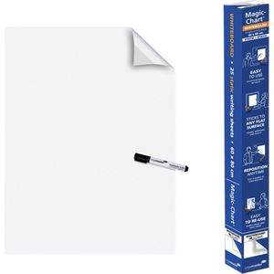 Magic-chart legamaster whiteboard 60x80cm wit | Rol a 25 vel | 4 stuks