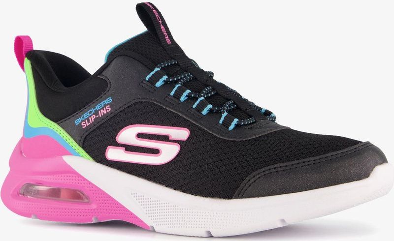 SKECHERS - Microspec Max Color Trifect - Sneakers - Zwart - Polyurethaan