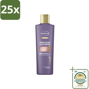 25 x Andrélon – Shampoo – Pro Care Protein Plex Repair – 250 ml - Grootverpakking - Herstel Haar - Beschadigd Haar - Proteïne Shampoo - Bond Plex Technologie - Haarstructuur Herstellen