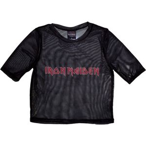 Iron Maiden - Logo Crop top - L - Zwart