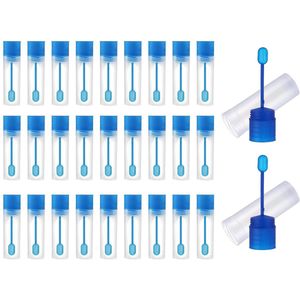 HUAZIZ 29 stuks urinestubuisjes, reageerbuis met lepel, reageerbuis voor fecaliën, monsterbuisjes, monsterbuisjes van kunststof, transparante reageerbuisjes voor het laboratorium van de