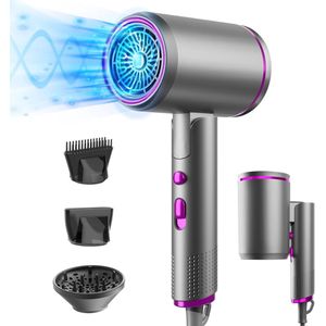 Professionele Ionische Haardroger 2400W met Opvouwbaar Ontwerp - Ideaal voor Reizen - 2 Temperaturen en 3 Snelheden