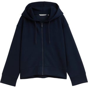 TOM TAILOR DENIM - Sweatvest - Donkerblauw - Capuchon met Ritssluiting