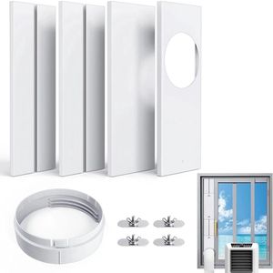 4stuks - Universele raamafdichtingsset Geschikt Voor airconditioners - Vensterafdichting - Draagbare airconditioner raamset - verstelbaar universeel raamafdichtingspaneel - met Universele Koppeling - Raamafdichting Schuifset
