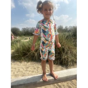 Ducksday - zwempakje voor baby en peuter - meisjes - eendelig - met rits - UV-werend UPF50+ - Moana - 2 jaar