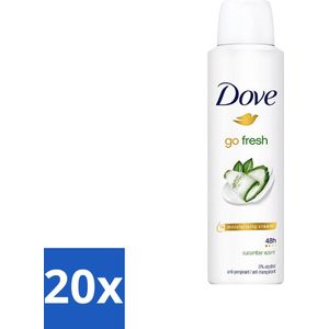 Dove Go Fresh - Deospray - Komkommer - 150 ml - Bulkverpakking - 20 stuks