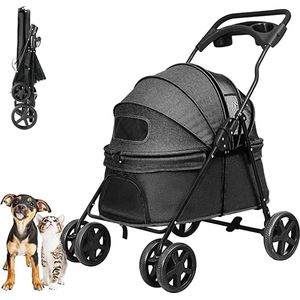 Hondenwagen / Pet stroller, foldable -meet wielen, huisdier, hondenbuggy, buggy, honden, katten, huisdier, stroller, honden, buggy,