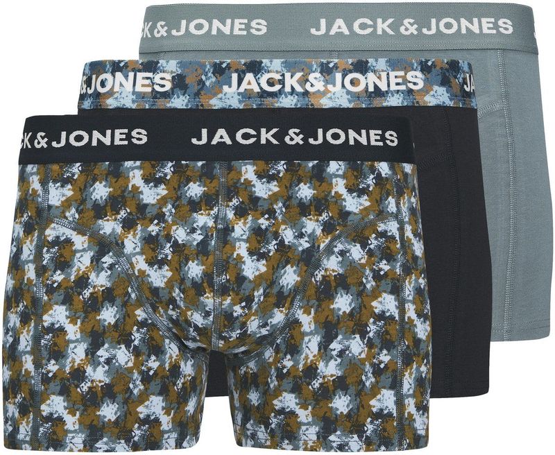 Jack & Jones - Ethan Trunks - Boxershorts - Blauw - Zwart - Bruin - 3-pack