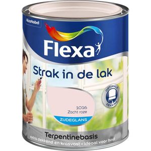 Flexa Strak In De Lak Zijdeglans - Zacht Roze - 0,75 liter