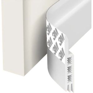 Livano Tochtstrip - Tochthond - Windstopper - Deurborstel - Tochtband - Tochtstopper - Tochtkussen - Kussen Voor Deur - Draft Stopper - Wit