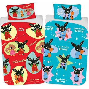 Bing Bunny dekbedovertrek - eenpersoons - BING dekbed - 2 designs in 1