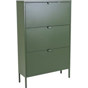 MaximaVida metalen locker schoenenkast Finn 25 x 80 x 125 cm olijfgroen