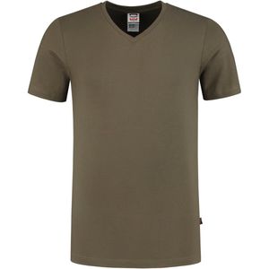 Tricorp 101005 T-Shirt V Hals Fitted - Legergroen - XL