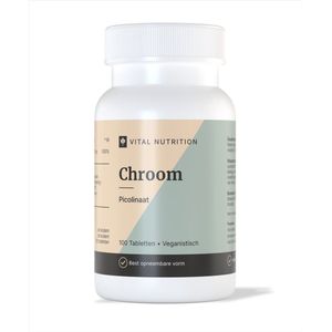 Vital Nutrition Chroom Picolinaat - 200 mcg - Goed opneembaar - Organisch - 100 Tabletten