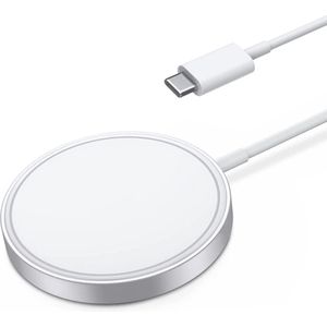 Magnetische Draadloze Oplader - geschikt voor Apple iPhone 12 / 13 / 14 / 15 en AirPods Pro met MagSafe functionaliteit - USB C