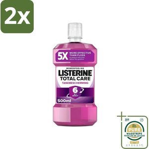 Listerine – Mondwater – Total Care – Tandbescherming – 500 ml - Voordeelverpakking - 2 stuks - Tanden - Tandvlees