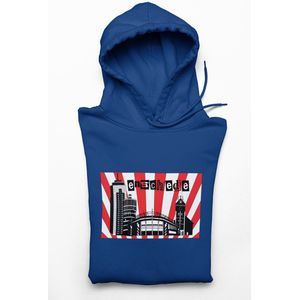 Kariban Vintage Hoodie – Enschede Skyline Design – Navy Blue – Maat XXL